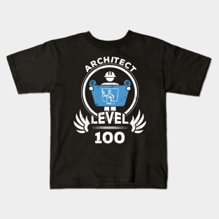 Level 100 Architect Gift For Architect Graduate Kids T-Shirt